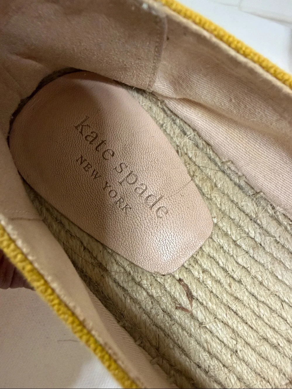 Kate Spade Espadrilles . Zebra Yellow Black and White . Excellent cond .
